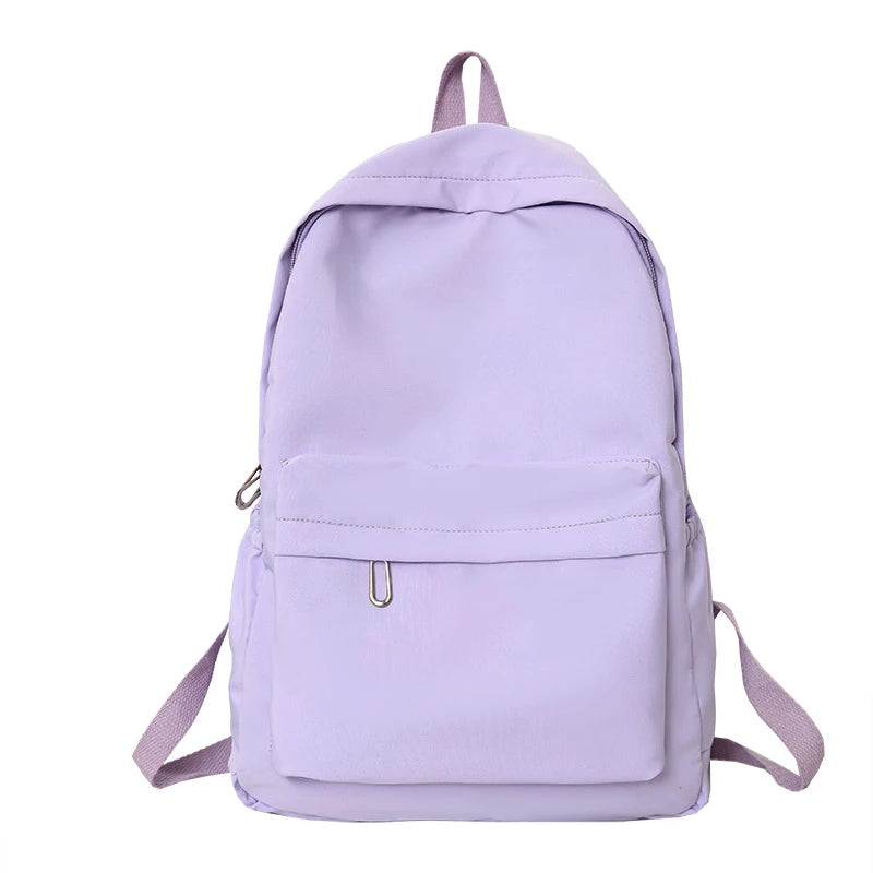 Simple solid color casual backpack, lightweight and high school student bag, multifunctional backpack,Suitable for travel,school