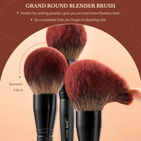 Jessup Makeup Brushes Set 3-21pcs Premium Synthetic Big Powder Foundation Concealer Eyeshadow Eyeliner Spoolie Wooden T271