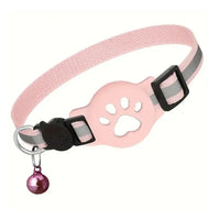 GPS Cat Collar with Reflective Strap, Mini Real Time Pet Location Device, Waterproof Anti Lost Finder for Outdoor Kitten X7W5