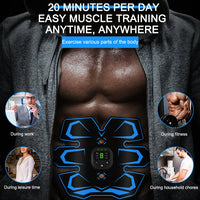 EMS Abdominal Training Device LED Display Ab Sport Exercise Belt USB Rechargeable Ab Workout Equipment Machine for Men and Women