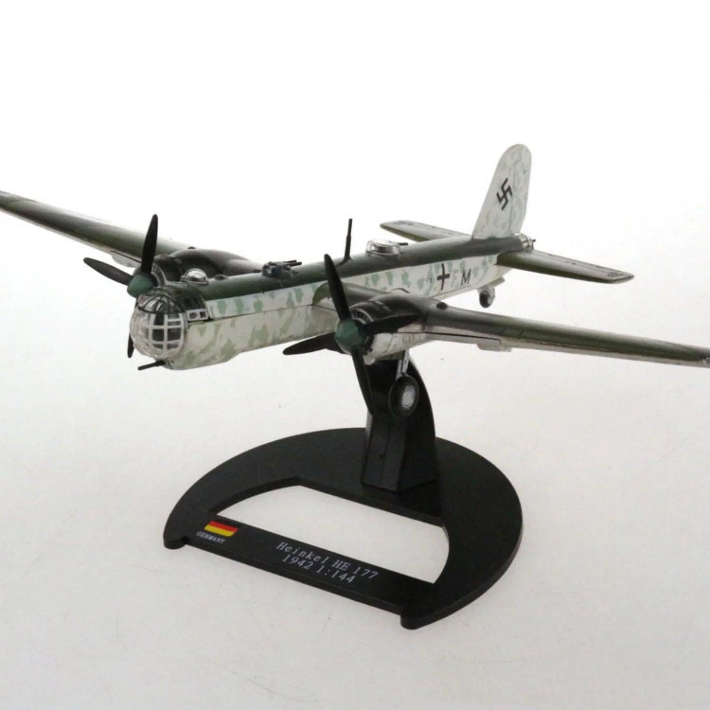 21.8cm Alloy Metal Aircraft Model Toy 1/144 Scale WWII Germany Heinkel He 177 Attack Airplane Diecast Models For Collection