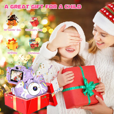 Lovely Unicorn Children Mini Digital Camera Can Take Pictures Video Small Camera Photography Children Birthday Gift Kids Toys