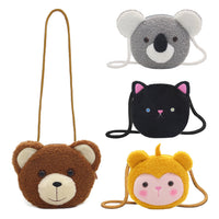 Cartoon Cute Cat Crossbody Bag Coin Purse for Men, Women, and Children Plush Mini Shoulder Bag