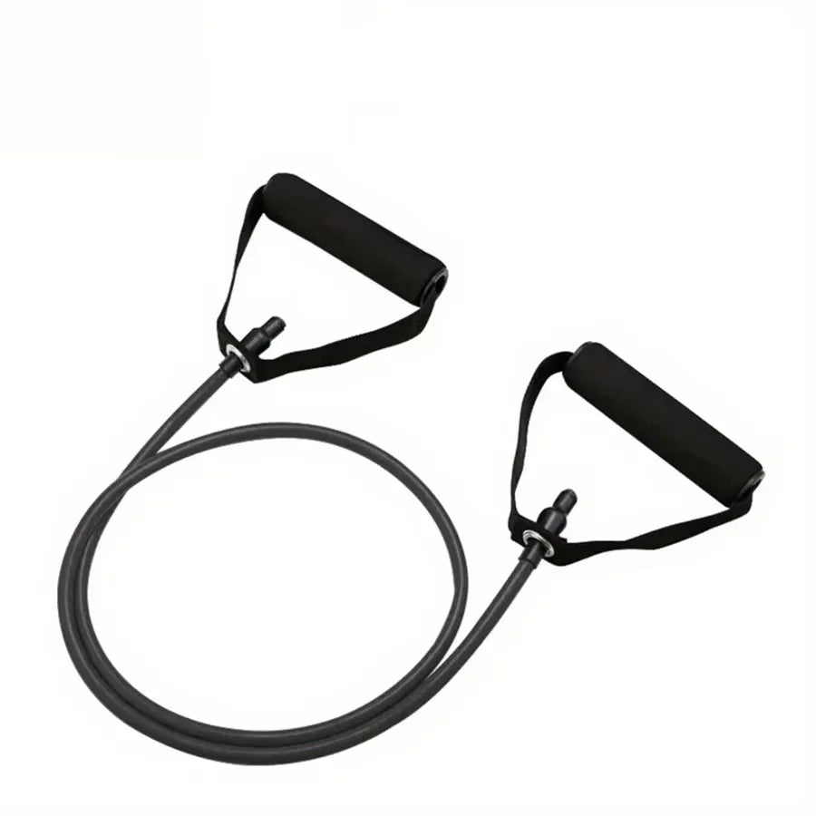 1pc 4-Level Resistance Bands with Handles for Home Workouts, Strength Training, Yoga & Pilates