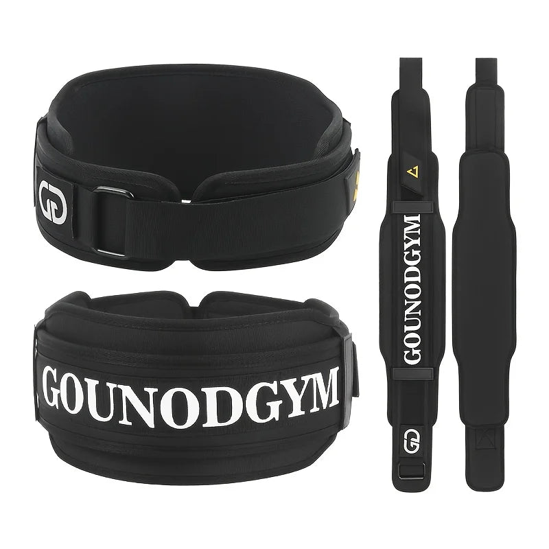 GOUNOD is an adjustable weightlifting fitness belt that provides long-lasting lumbar support for core stability strength trainin