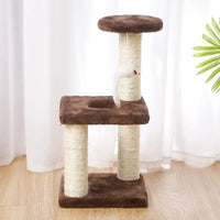 3-Layers Cats Scratching Post Sisal Rope Three Pillars for Kitten Grind Claw Cat Climbing Frame Posts Toy Pet Furniture Supplies
