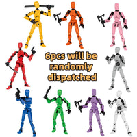 6 pieces of movable action figures, fully articulated model toys, suitable gifts for boy and girl collectors, movable joint toys