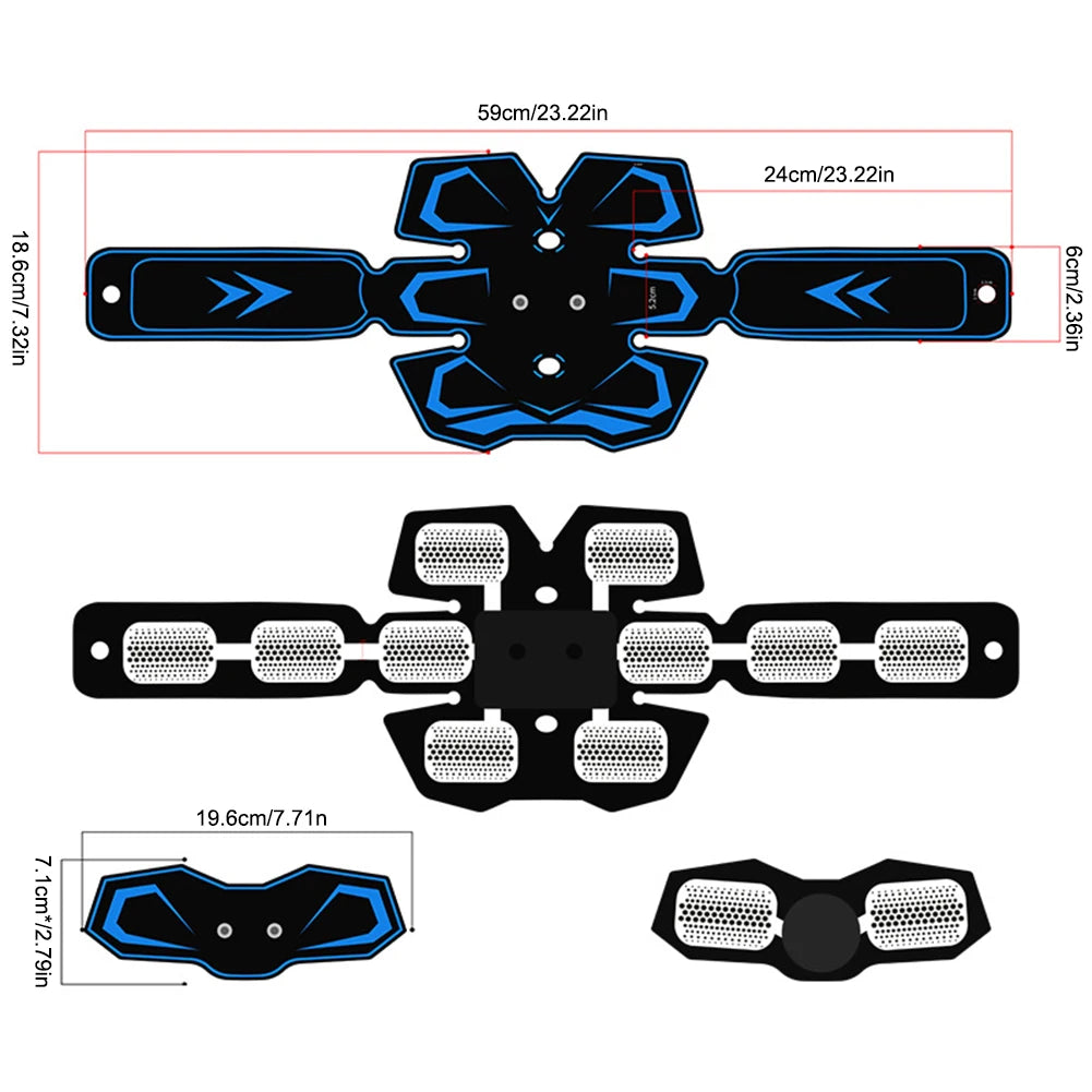 EMS Abdominal Training Device LED Display Ab Sport Exercise Belt USB Rechargeable Ab Workout Equipment Machine for Men and Women