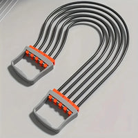 5-Tube Chest Expander Resistance Band Adjustable Arm Strength Trainer for Muscle Building Bodybuilding Home Gym Workout