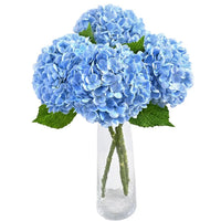 4pcs Large Hydrangea Artificial Flowers Blue Green Artificial Hydrangea Flower Branches Wedding Bouquet Flower 45cm/17.71in