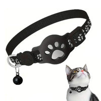 GPS Cat Collar with Reflective Strap, Mini Real Time Pet Location Device, Waterproof Anti Lost Finder for Outdoor Kitten X7W5