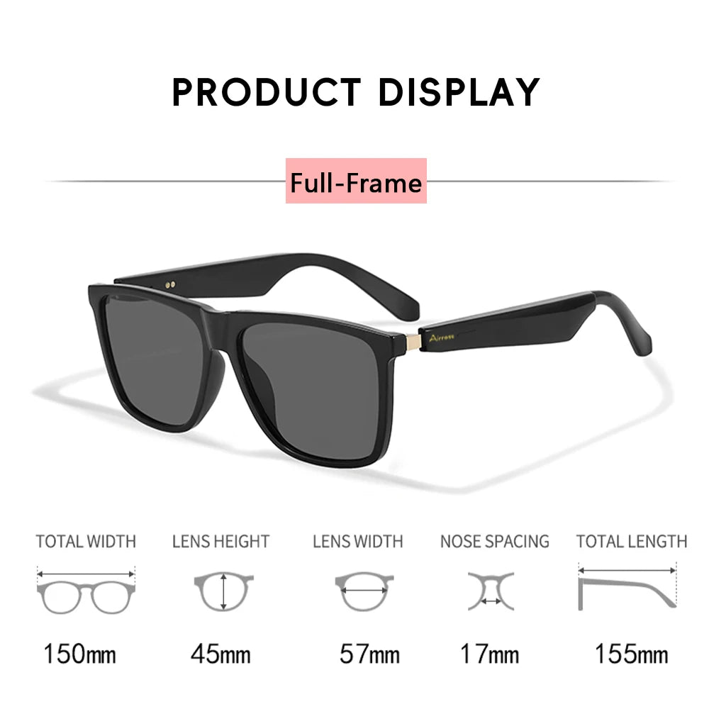 Smart Glasses with Speaker, Bluetooth glasses for Men and Women with Outdoor UV Protection,Support Voice Assistant/Android/Mac