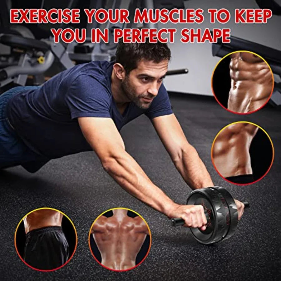 AB Roller Wheel for Abdominal Workout and Core Strength Training Portable Ab Wheel Roller Exercise for Men Women Fitness Lover