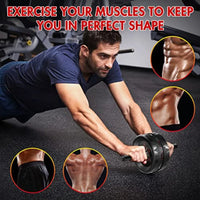 AB Roller Wheel for Abdominal Workout and Core Strength Training Portable Ab Wheel Roller Exercise for Men Women Fitness Lover