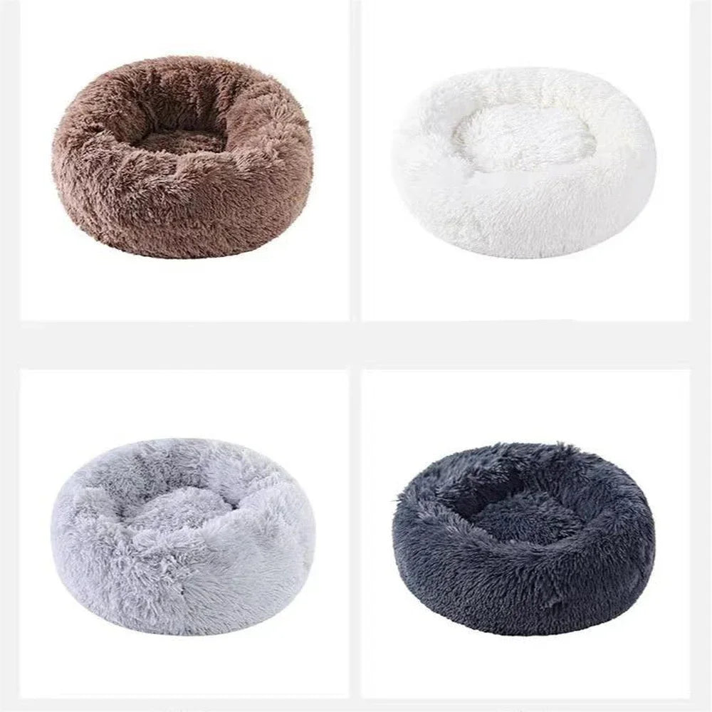 Winter Thickened Plush Pet Bed | 40CM Round Warm Nest for Small Dogs, Cats, Kittens & Puppies | Cozy Pet Supplies