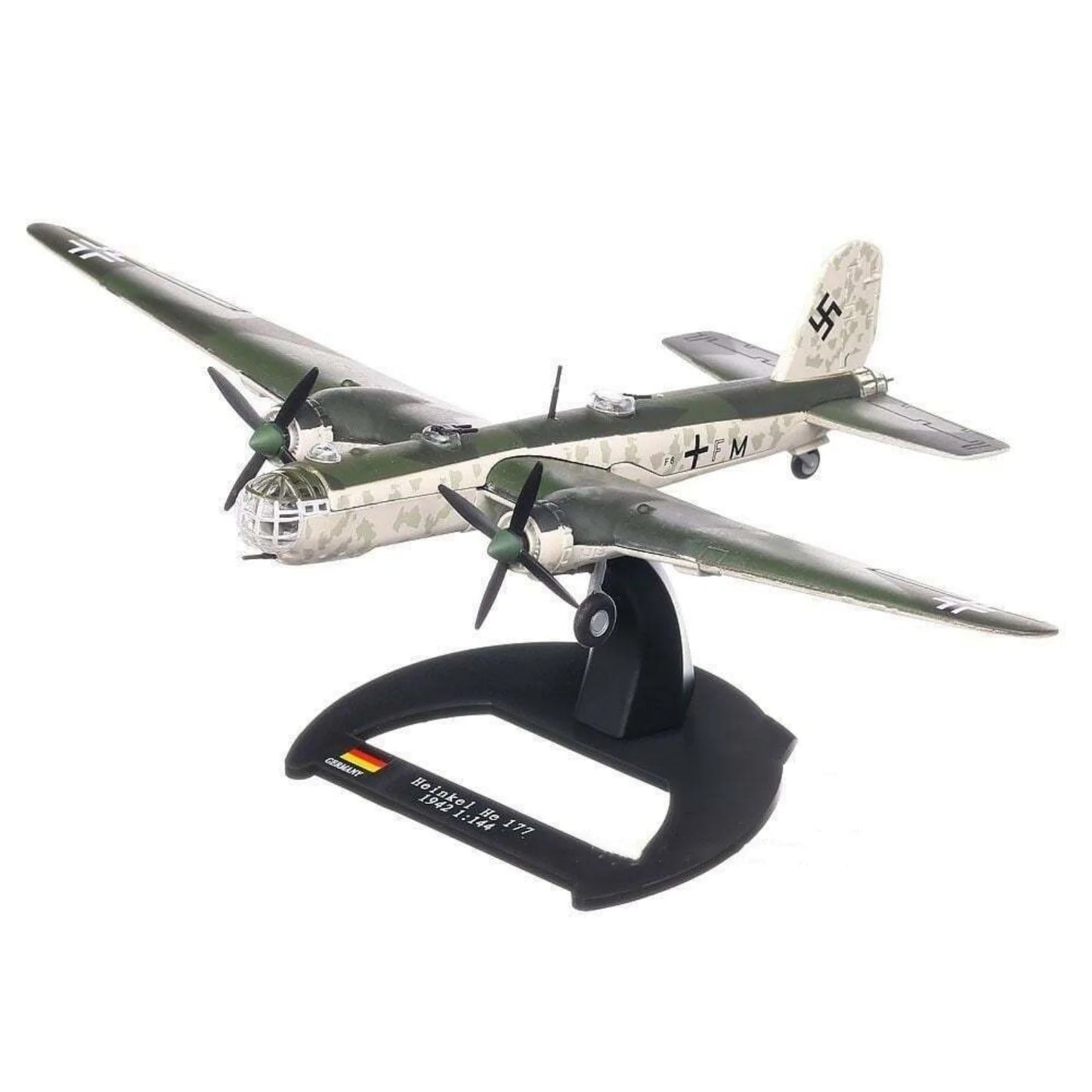 21.8cm Alloy Metal Aircraft Model Toy 1/144 Scale WWII Germany Heinkel He 177 Attack Airplane Diecast Models For Collection