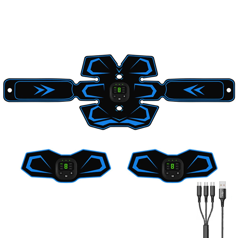 EMS Abdominal Training Device LED Display Ab Sport Exercise Belt USB Rechargeable Ab Workout Equipment Machine for Men and Women