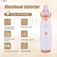 CMH Hot Sale Professional Electric Blackhead Remover Pore Vacuum Deep Cleansing Acne Black Dots Removal Tool For All Skin Types