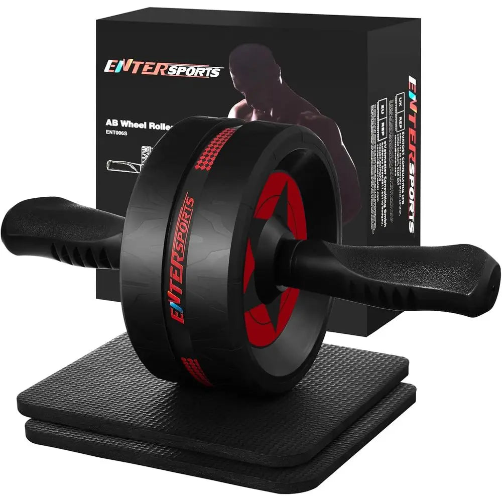 Portable Ab Roller Wheel with Knee Pads for Home Core Strength Training - Suitable for Men & Women
