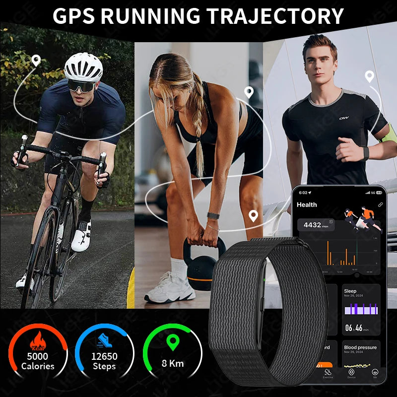 LIGE No Screen Smart Watch Men's Sports Outdoors Fitness Heart Rate Monitor 1ATM Waterproof New Smartwatch For Andrio IOS 2025