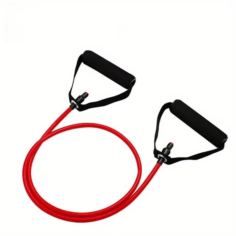 1pc 4-Level Resistance Bands with Handles for Home Workouts, Strength Training, Yoga & Pilates