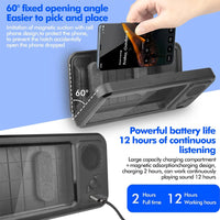 Wall Mounted Phone Holder 480° Rotation Touch Screen IPX5 Waterproof Bluetooth Speaker Shower Storage Case Mobile Phone Stand