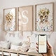 3pcs Personalized Name Custom Cartoon Animals Elephant Lion Wall Art Print Picture Living Room Kids Girl Room Home Decor Gift