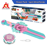 Infinity Nado 6 Power Pack - Spirit Wind Panda Upgraded Metal Spinning Top Gyro ,39cm Sword Launcher Kid Toy Birthday Gift