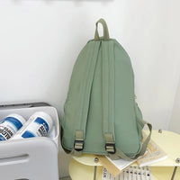 Simple solid color casual backpack, lightweight and high school student bag, multifunctional backpack,Suitable for travel,school