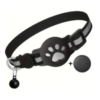 GPS Cat Collar with Reflective Strap, Mini Real Time Pet Location Device, Waterproof Anti Lost Finder for Outdoor Kitten X7W5
