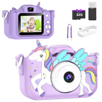 Lovely Unicorn Children Mini Digital Camera Can Take Pictures Video Small Camera Photography Children Birthday Gift Kids Toys