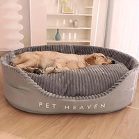 A super sized pet bed that is soft, dirt resistant, non slip, comfortable, suitable for living rooms, outdoor places, and suitab