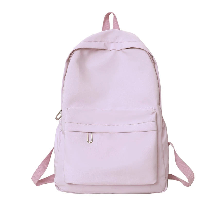 Simple solid color casual backpack, lightweight and high school student bag, multifunctional backpack,Suitable for travel,school