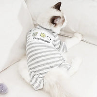 Anti-Loss Fur  Clothes Spring Summer Style Four-Legged Home Wear for Kittens Polyester Fiber Warm Casual Pet Apparel