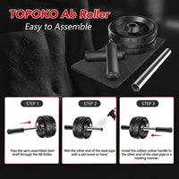 AB Roller Wheel for Abdominal Workout and Core Strength Training Portable Ab Wheel Roller Exercise for Men Women Fitness Lover