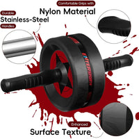 Portable Ab Roller Wheel with Knee Pads for Home Core Strength Training - Suitable for Men & Women