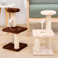 3-Layers Cats Scratching Post Sisal Rope Three Pillars for Kitten Grind Claw Cat Climbing Frame Posts Toy Pet Furniture Supplies