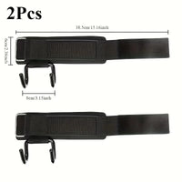 Heavy-Duty Metal Weightlifting Hooks - Adjustable Black Fitness Grip Straps with Horizontal Bar Attachment for Pull-Ups