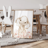 3pcs Personalized Name Custom Cartoon Animals Elephant Lion Wall Art Print Picture Living Room Kids Girl Room Home Decor Gift