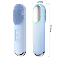 Multi-Function Electric Facial Cleansing Brush Rechargeable Waterproof Hot Compress Massage Sonic Vibration Silicone Face Cleane