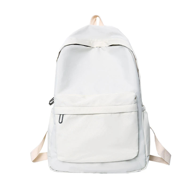 Simple solid color casual backpack, lightweight and high school student bag, multifunctional backpack,Suitable for travel,school