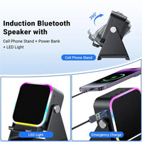 A25P Bluetooth Audio 5 In 1 Wireless Induction Speaker With Phone Stand, Perfect Birthday Gift For Men Women