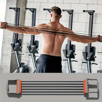 5-Tube Chest Expander Resistance Band Adjustable Arm Strength Trainer for Muscle Building Bodybuilding Home Gym Workout