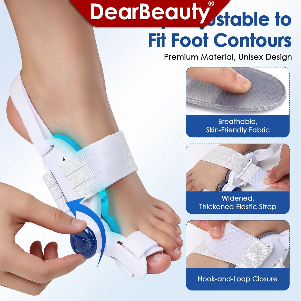 Bunion Corrector with Cooling Pad Adjustable Foot Hallux Valgus Braces Toe Corrector Straightener Pedicure Toe Corrector