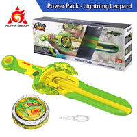Infinity Nado 6 Power Pack - Spirit Wind Panda Upgraded Metal Spinning Top Gyro ,39cm Sword Launcher Kid Toy Birthday Gift