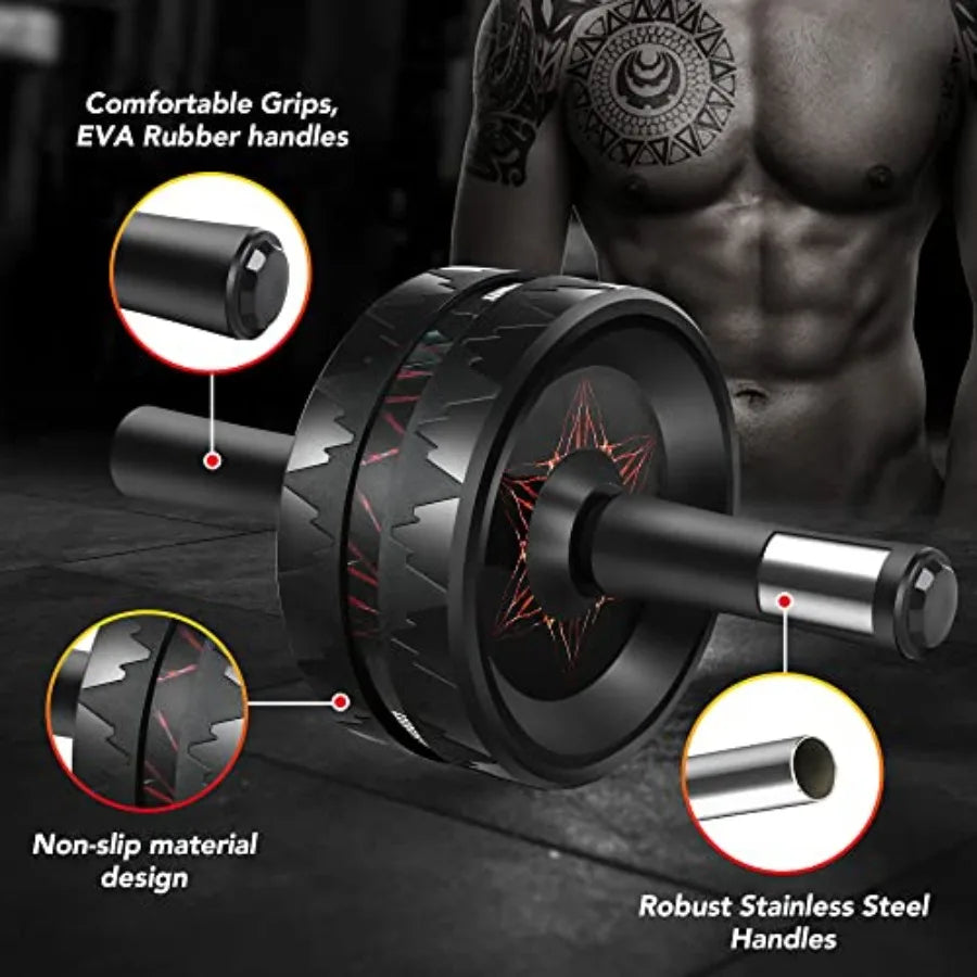 AB Roller Wheel for Abdominal Workout and Core Strength Training Portable Ab Wheel Roller Exercise for Men Women Fitness Lover