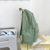 Simple solid color casual backpack, lightweight and high school student bag, multifunctional backpack,Suitable for travel,school
