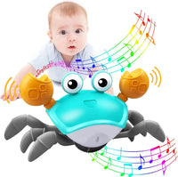 Induction Escape Crab Electric Pets Musical Toys Toddler Crawling Baby Walker Crab Interactive Toys for Children Gifts