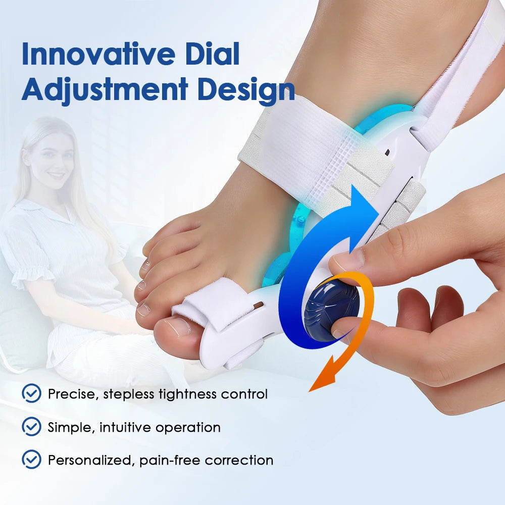 Bunion Corrector with Cooling Pad Adjustable Foot Hallux Valgus Braces Toe Corrector Straightener Pedicure Toe Corrector