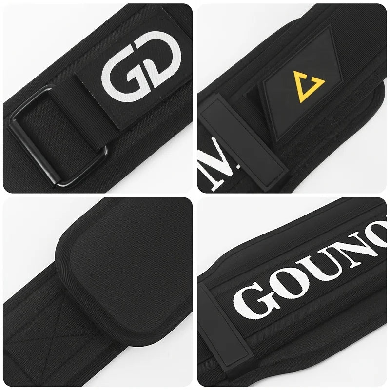 GOUNOD is an adjustable weightlifting fitness belt that provides long-lasting lumbar support for core stability strength trainin